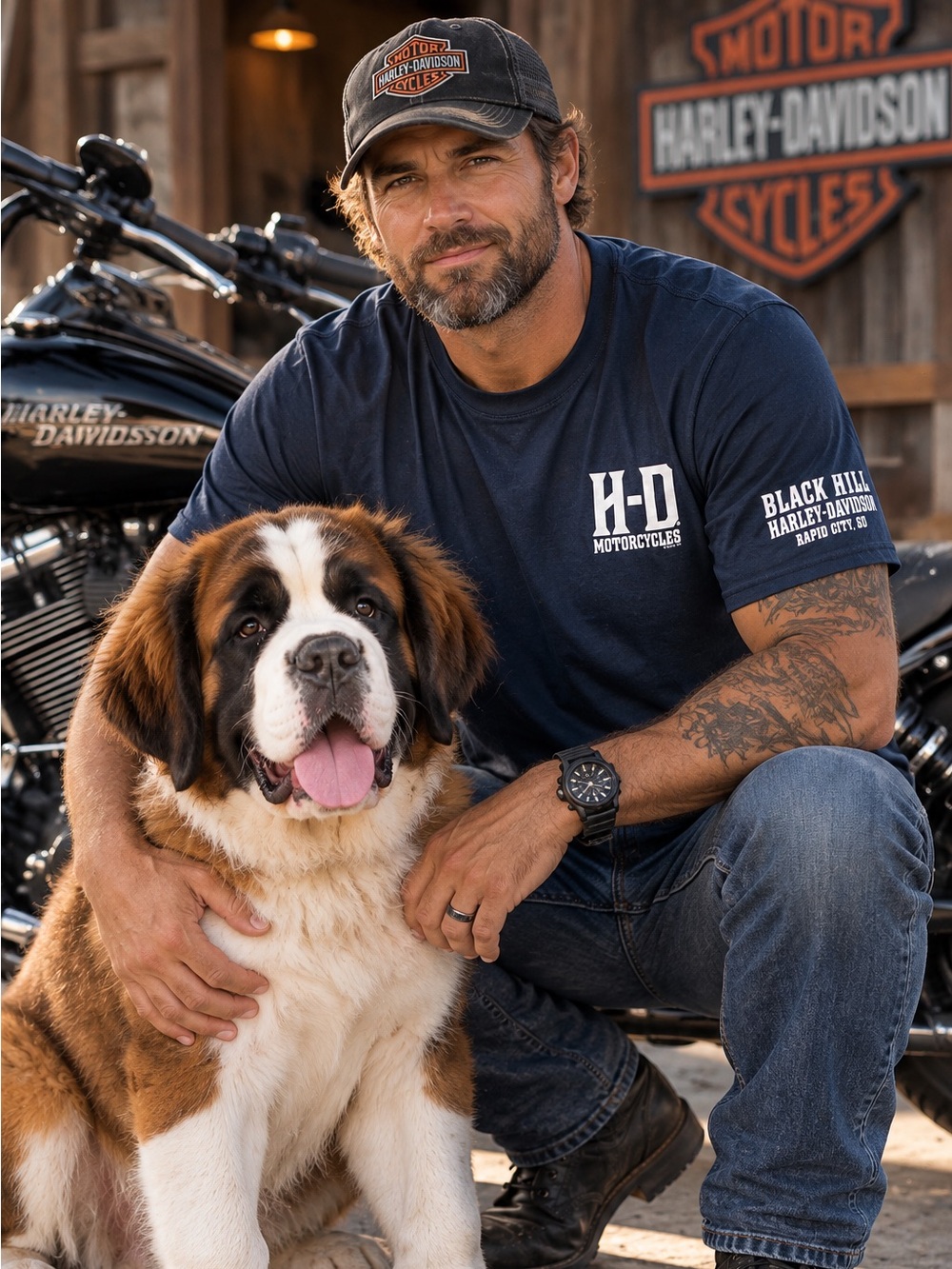 Harley Davidson navy tee size XL